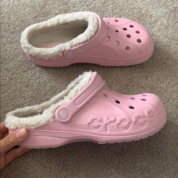 cheap fur crocs